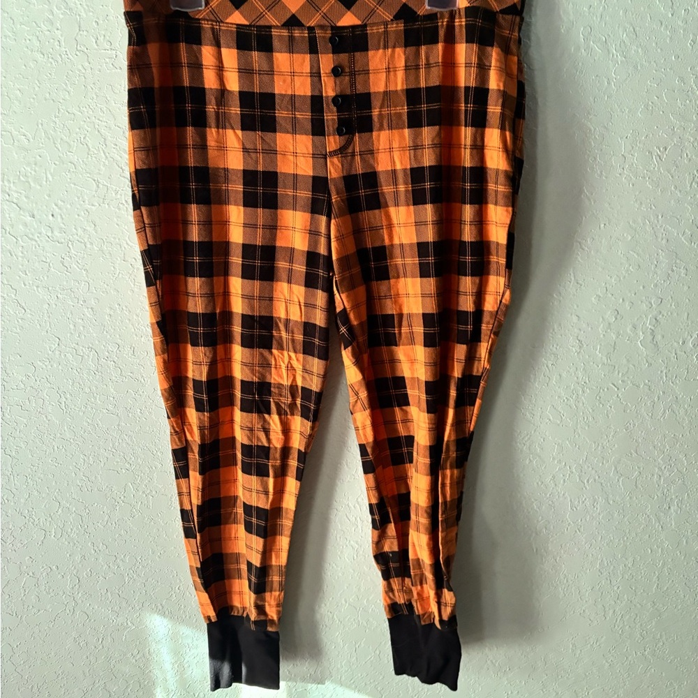 Torrid Orange and Black Plaid Joggers